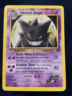Pokemon TCG Sabrina's Gengar 29/132 Gym Challenge Non Holo MP - Image 1