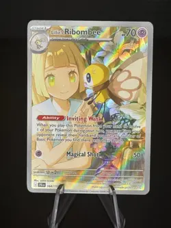 Lillie's Ribombee 164/159 Illustration Rare Journey Together Pokemon Near Mint - Image 1