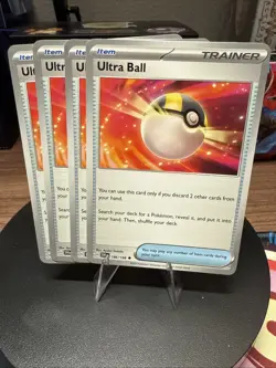 Pokemon TCG 4x Ultra Ball 196/198 SV Base Set English 4x Playset - Regular - NM - Image 1