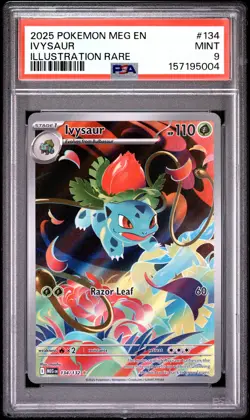 2025 POKEMON MEG EN-MEGA EVOLUTION ILLUSTRATION RARE #134 IVYSAUR PSA 9 - Image 1