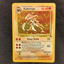 Pokemon TCG Kabutops 9/62 Fossil 1999 Holo Rare Stage 2 60 HP ENG WotC - Image 1