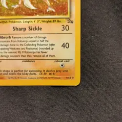 Pokemon TCG Kabutops 9/62 Fossil 1999 Holo Rare Stage 2 60 HP ENG WotC - Image 5