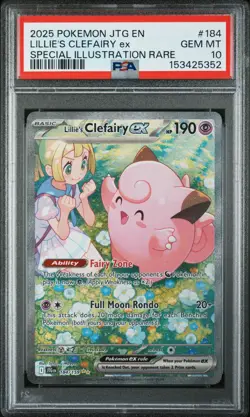 PSA 10 Lillie'S Clefairy Ex #184 2025 Pokemon Jtg En-Journey Together GEM MT - Image 1