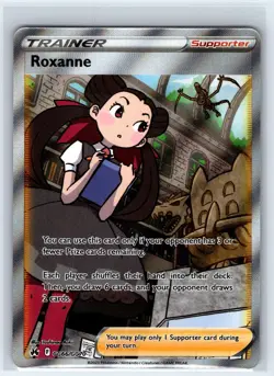Roxanne GG66/GG70 Ultra Rare Crown Zenith Galarian Gallery Pokemon Near Mint - Image 1