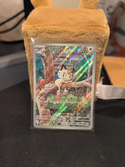 Meowth 106/094 NM – Illustration Rare IR – 2025 TCG Pokemon Phantasmal Flames - Image 1