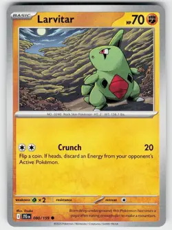 Larvitar 080/159 C Journey Together Pokemon NM - Image 1