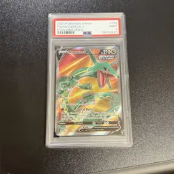 Pokemon Rayquaza V Evolving Skies Full Art #193 PSA 9 Mint - Image 1