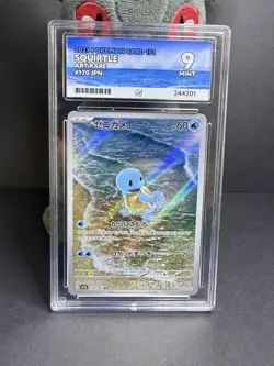 Pokemon TCG Squirtle Art Rare Card 151 JP Edition 170/165 Graded Ace 9 - Image 1
