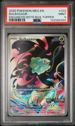 2025 POKEMON MEG EN-MEGA EVOLUTION ENHANCED BOOSTER BOX TOPPER BULBASAUR PSA 9 - Image 1