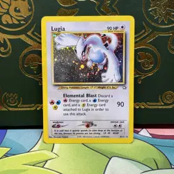 POKEMON Lugia 9/111 Holo Rare SWIRL Neo Genesis WOTC HP - Image 1