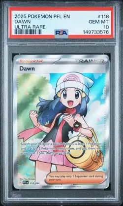 2025 POKEMON PFL EN-PHANTASMAL FLAMES ULTRA RARE #118 DAWN PSA 10 - Image 1