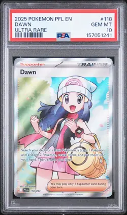 2025 POKEMON PFL EN-PHANTASMAL FLAMES ULTRA RARE #118 DAWN PSA 10 - Image 1