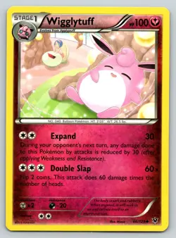 WIGGLYTUFF 66/124 UC FATES COLLIDE POKEMON MP MIZUE - Image 1