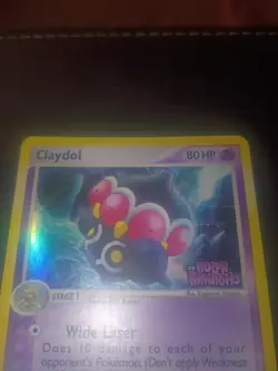 Claydol Stamped Promo EX Holon Phantoms Pokemon Holo 38/110 Mp Creased Corner - Image 2