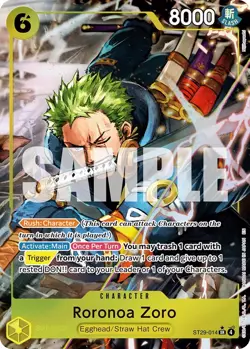 🏴‍☠💀 One Piece Roronoa Zoro [Full Art] ST29-014 Starter Deck 29: Egghead ⚓🦜 - Image 1