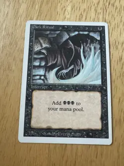 Wizards of the Coast MTG Dark Ritual Revised Common Black Regular - Image 1
