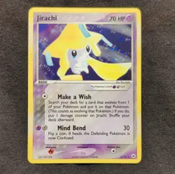 Pokemon TCG Jirachi 8/101 EX Hidden Legends 2004 Holo Rare Basic 70 HP NEAR MINT - Image 1