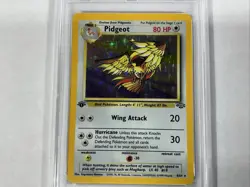 1999 WOTC POKEMON JUNGLE 1ST EDITION PIDGEOT 8/64 HOLO FOIL RARE PSA 8 NM-MT - Image 3
