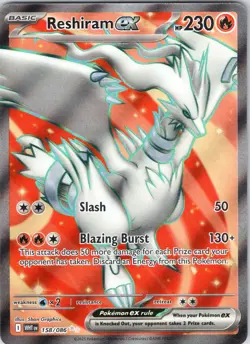 Reshiram ex 158/086 Holo Ultra Rare White Flare Pokemon Holo Near Mint - Image 1