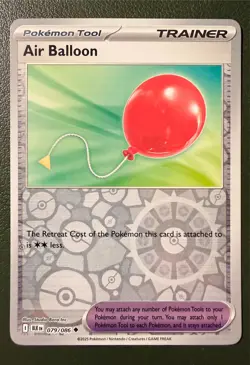 Pokemon TCG Air Balloon 79/86 Black Bolt SV10.5 Reverse Holo NM - Image 1