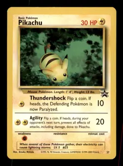 Pikachu 27 Promo Wizards Black Star Promos Pokemon Moderately Played - Image 1