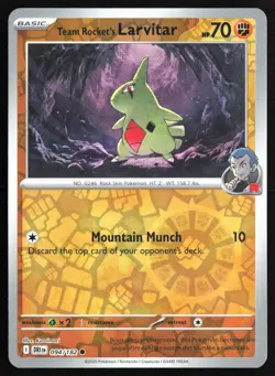 Pokemon TCG - Team Rocket's Larvitar Reverse Holo SV10: Destined Rivals 094/182 - Image 1