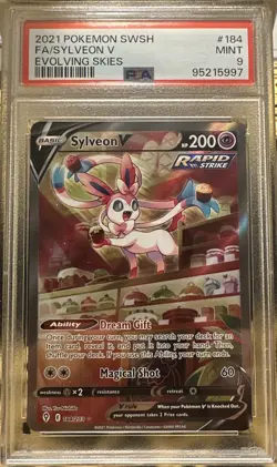 Pokemon SWSH Evolving Skies 2021 Sylveon v Full Art Alt Art PSA 9 MINT - Image 1