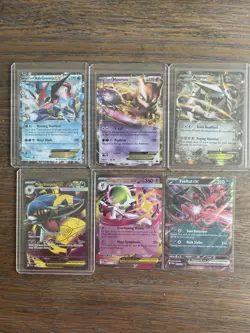Pokemon EX Lot - 6 Cards (Ash-Greninja, Mewtwo, Aggron, Mega Sharpedo, More) - Image 1