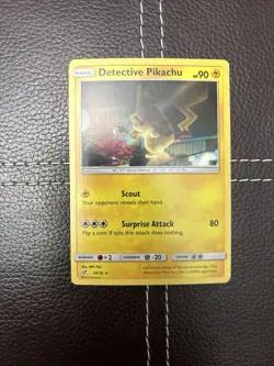 Pokemon TCG - Detective Pikachu - 10/18 - Detective Pikachu - NM Holo Rare - Image 1
