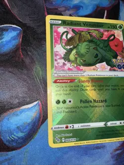 Pokemon TCG Radiant Venusaur Holo Card Pokemon Go - Image 4