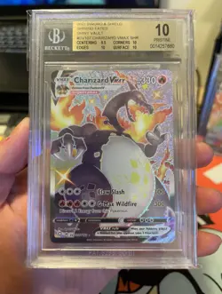 Charizard VMAX Shining Fates Holo Card SV107/SV122 BGS 10 Grade Pristine Pokemon - Image 1