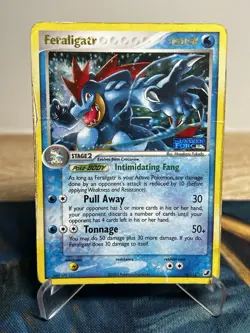 Feraligatr 4/115 Ex Unseen Forces Rare Reverse Holo Stamped Pokemon Card DMG - Image 1