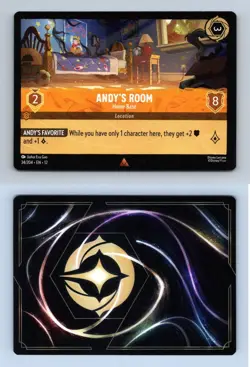 Andy's Room #34/204 Disney Lorcana Wilds Unknown 2026 Rare TCG Card - Image 1