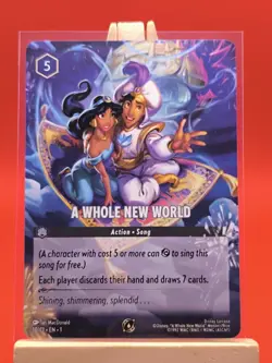 A Whole New World 10/C1 Lorcana Challenge Promo Full Art Aladdin Lorcana Card - Image 2