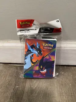 Pokemon TCG Phantasmal Flames Mini Portfolio Holds 60 Cards + 1 Booster Pack - Image 1
