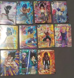 Bandai Dragon Ball Super Card Game Vegeta Trunks Holo Lot 15 Cards SR UC English - Image 1