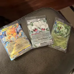 Sprigatito Ex SVP 087, Pawmot Ex 073/197, Maushold Ex 155/182 Promo Cards Sealed - Image 1