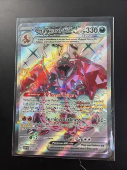 Charizard Ex SVP 074 SV Black Star Promos Full Art Pokemon Card - Image 1
