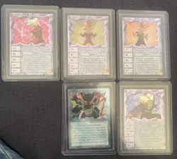 Ani-Mayhem Dragon Ball Z 1997 Foil Holo 5-Card Full Set Super Saiyan Holo SSP - Image 1