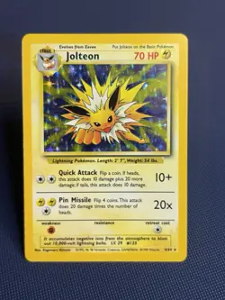 Pokemon TCG Jolteon Jungle Holo Card 4/64 No Symbol Error, Rare Vintage - Image 2