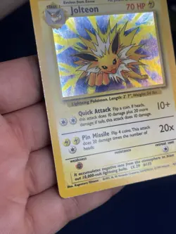 Pokemon TCG Jolteon Jungle Holo Card 4/64 No Symbol Error, Rare Vintage - Image 4