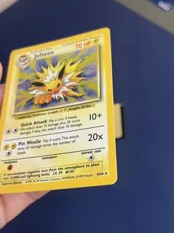 Pokemon TCG Jolteon Jungle Holo Card 4/64 No Symbol Error, Rare Vintage - Image 5