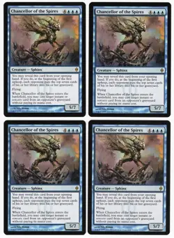 Chancellor of the Spires x4 4x 2011 New Phyrexia PLAYSET Blue Creature MTG NM A1 - Image 1