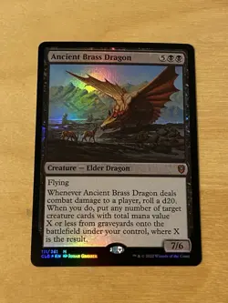 Ancient Brass Dragon FOIL - Commander Baldur's Gate CLB Magic MTG - Near Mint NM - Image 1