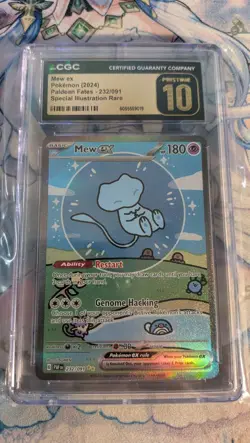 CGC Pristine 10 Bubble Mew ex English PAF 232/091 Paldean Fates Pokemon 2024 SIR - Image 1