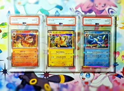 Sequential PSA 10 Eeveelution Trio Flareon Jolteon Vaporeon Japanese Pokemon 151 - Image 1