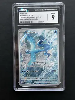 Pokemon TCG CGC 9 Articuno 161/159 Sv09 Journey Together IR Holo English - Image 1