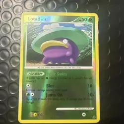 Shiny Lotad Pokemon Platinum SH4-12 Shiny Holo Rare Reverse Holo SH4 LP - Image 1