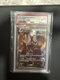 2021 Pokemon Sword & Shield Evolving Skies 189 Umbreon V PSA 8 - Image 1
