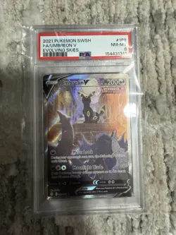 2021 Pokemon Sword & Shield Evolving Skies 189 Umbreon V PSA 8 - Image 2